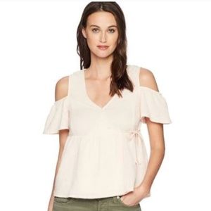 LUCKY BRAND Cold Shoulder Wrap Top